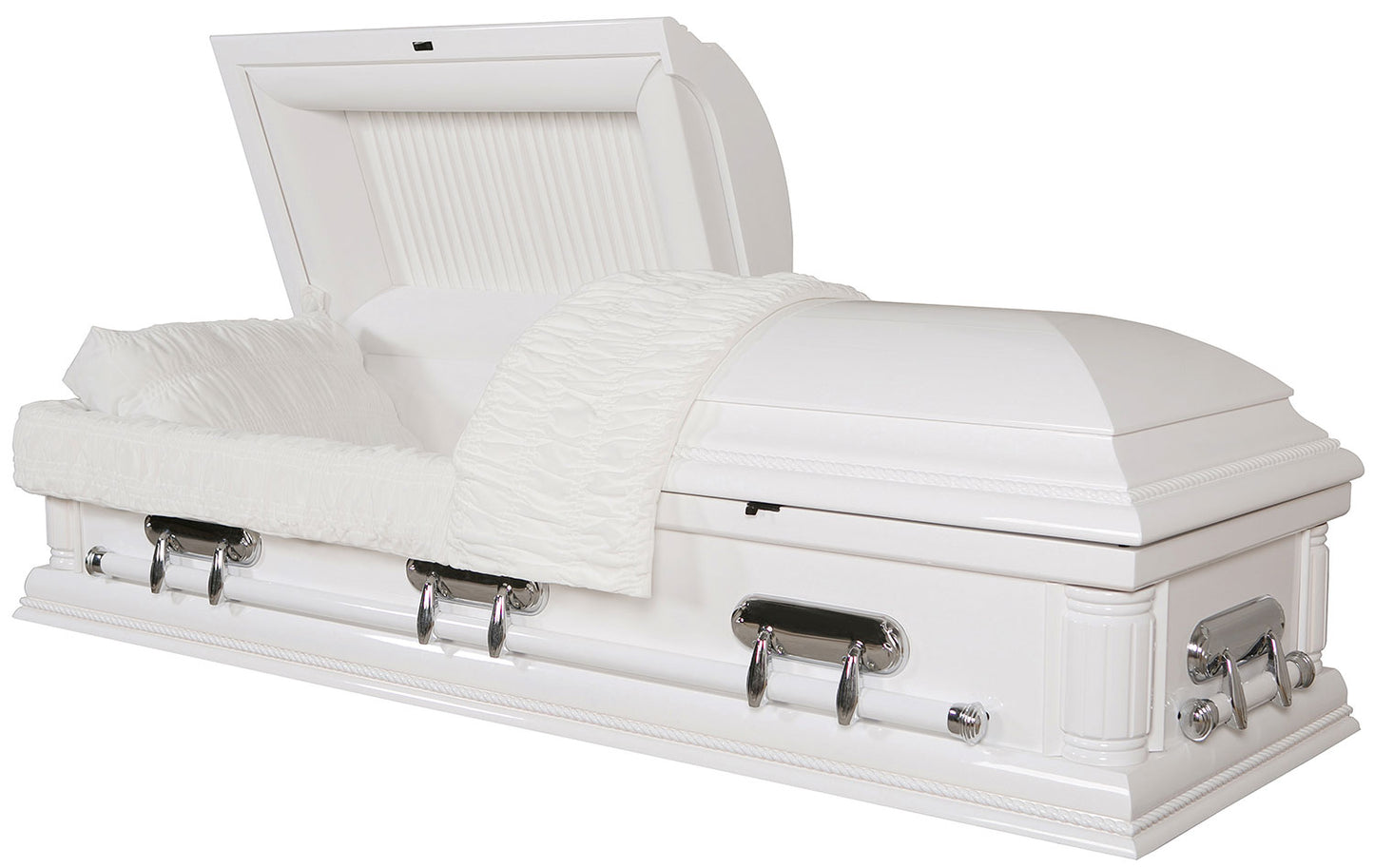 Budget friendly affordable Casket for sale - Solid Poplar - White Finish