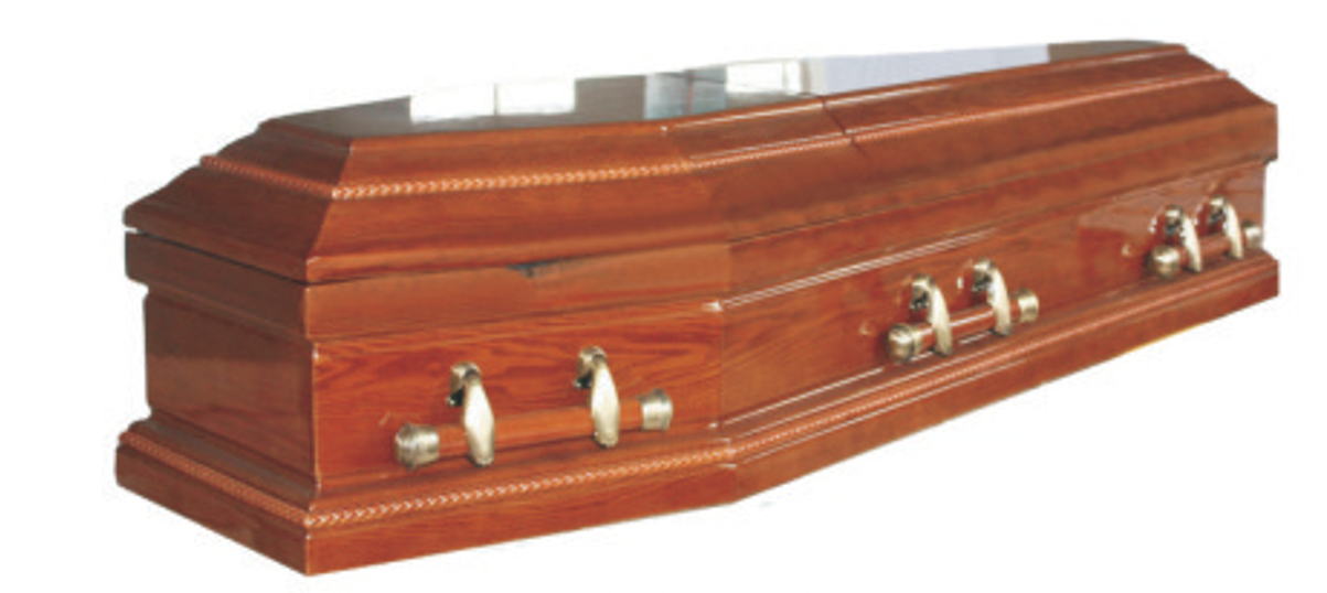 Budget friendly affordable Coffin for sale - Gloss Pine